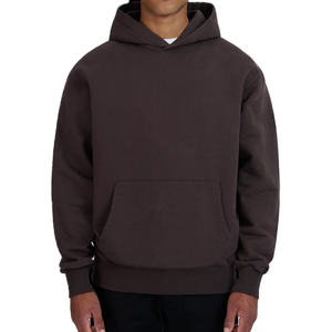 Sweat à capuche pull-over pour homme, uni minimaliste, style streetwear, coupe oversize, en polaire douce, décontracté, pour un confort quotidien - Product Image 2