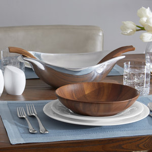 Tazón de Madera Poco Profundo para Servir, Venta al por Mayor Directo de Fábrica |   Utensilios de Cocina de Acacia Personalizados al por Mayor - Product Image 3