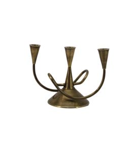 Porte-bougie en métal à cadre creux de qualité supérieure avec finition dorée en poudre et insert en verre élégant - Product Image 6
