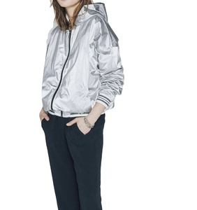 Veste coupe-vent pour homme, style bomber, col montant métallisé, imperméable - Product Image 3