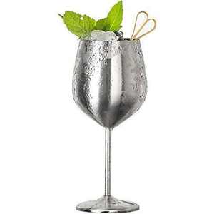 Bold Blossom Luxury Sustainable Stainless Steel <b>Wine</b> Glasses Unbreakable 301-400ml Modern <b>Goblet</b> Indoor Outdoor Pool Wedding - Product Image 1