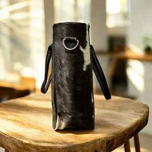 Sac fourre-tout en cuir véritable OEM avec poils, pour femme, mode luxe, fermeture éclair, sac à bandoulière, LHTB-0145 - Product Image 5