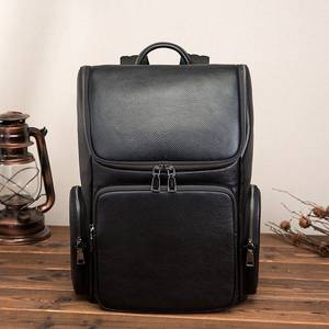 Secure Anti-Theft Leather <b>Backpack</b> <b>Waterproof</b> Vintage Laptop Rucksack Genuine Leather Travel Bag LBP-0329 - Product Image 1