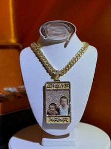 Pahal Jewels S925 Long Live MarMar 22K Gold Plated Moissanite Pendant Hiphop Themed Cross <b>Charm</b> for Certified Unisex Gift - Product Image 2