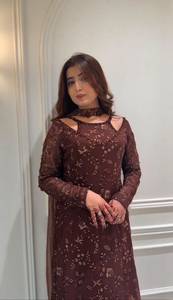 Designer Party Wear Embroidery And Sequence Work <b>Top</b> With Plazzo Bottom And Dupatta Fully Stitched Ready Yo Wear Set - Product Image 2