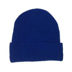 Gorros de Punto Azul Rey de Primera Calidad, Lisos, con Etiqueta Bordada Personalizada, Cálidos, con Borde Plegado, para Invierno, para Hombres, Deportes al Aire Libre, Esquí - Product Image 1