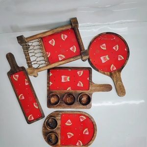 Latest Design Wooden Dinnerware <b>Set</b> With Pizza Platter Chopping Boards Desserts & Foods Serving Tray And Platter At Best Price - Product Image 2