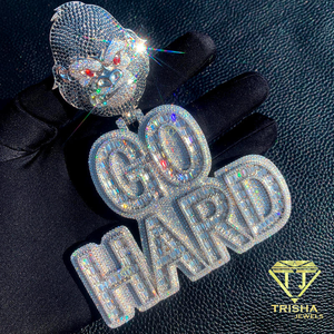 สร้อยคอจี้ฮิปฮอปแบบ Iced Out ประดับเพชรเทียม ดีไซน์ Humble Hustle  เครื่องประดับแฟชั่นสุดหรู - Product Image 1