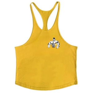 Camiseta sin mangas para hombre al por mayor, 100% poliéster, chaleco liso, camiseta interior informal de verano, ropa de gimnasio, proveedor a granel, MOQ bajo, frontal - Product Image 1