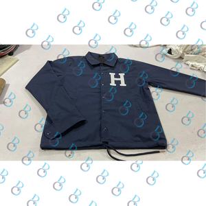 Veste d'entraîneur respirante à col montant, marque privée, écologique, pour usage extérieur hivernal, confortable, en toile 100% coton épaisse - Product Image 6