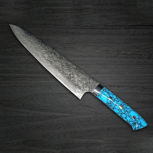 Couteau de chef en acier Damas, fait main, à motif, outil de découpe professionnel, prise en main confortable pour la cuisine - Product Image 5