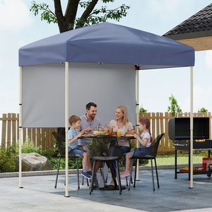 Tenda Pieghevole Pop-up 6 X 4 FT Facile da Montare con 1 Parete Laterale, Riparo dal Sole per Esterni - Product Image 4