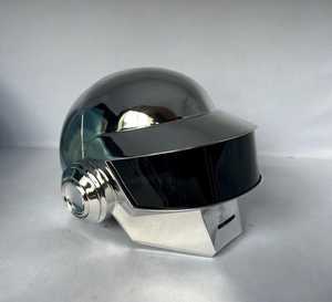 Casque de personnage de film et de télévision 3D complet plaqué argent, armure moderne, objet de collection, artisanat en acier inoxydable poli - Product Image 2