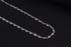 Collier chaîne à maillons en argent fin rhodié de qualité supérieure, léger, bijoux unisexes pour un style de vie moderne et quotidien - Product Image 5