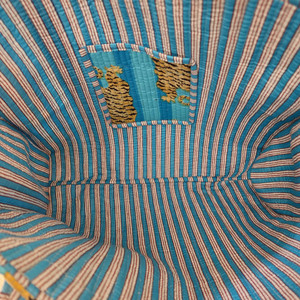 Blue Tiger Print <b>Canvas</b> Tote Bag Bohemian Style Open Top Summer <b>Beach</b> Bag - Product Image 6