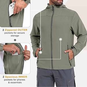 Chaquetas para Hombre, Chaqueta Ligera Impermeable y Transpirable, Chaqueta de Pesca con Camuflaje, Chaqueta para Lluvia, Cargada por Dress Sports - Product Image 4