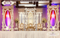 Décoration de scène de mariage merveilleuse, décoration de scène de mariage musulmane Walima, décoration de scène de réception musulmane de luxe