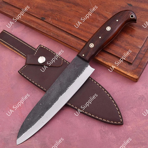 มีดทำครัวเชฟเหล็กกล้าไร้สนิมตีขึ้นรูปด้วยมือ ด้ามไม้พะยูง คมกริบ ทนทาน ขนาด 8 นิ้ว คุณภาพสูง ใช้ได้ทุกวัน รับผลิตแบบ OEM - Product Image 2