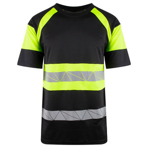 T-shirt de travail haute visibilité pour la construction, avec bandes réfléchissantes, manches courtes, haute visibilité pour travaux routiers - Product Image 4