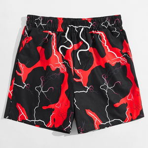 Shorts de bain sportifs en polyester/nylon pour hommes, taille mi-haute, vente en gros, maillots de bain pour adultes, service OEM, anti-plis, séchage rapide, élastiques - Product Image 1