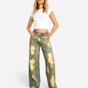 Pantalones vaqueros anchos de mezclilla para mujer, de cintura alta, estilo vintage, personalizados, de alta calidad, novedad, gran venta, OEM 2026 - Product Image 2