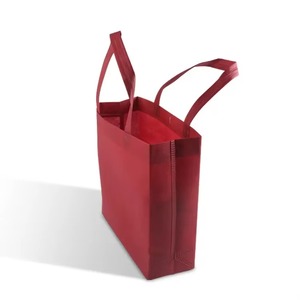 Sac fourre-tout en coton personnalisable imprimé de fleurs, écologique, lavable, style moderne, poignées rouges, toile blanche, promotionnel - Product Image 5