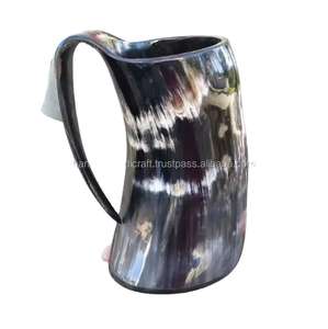 แก้วฮอร์น แก้วฮอร์นดีไซน์หรูหราเป็นธรรมชาติ ฝาปิดกันรั่ว ฉนวนสุญญากาศ แก้วกาแฟ - Product Image 4