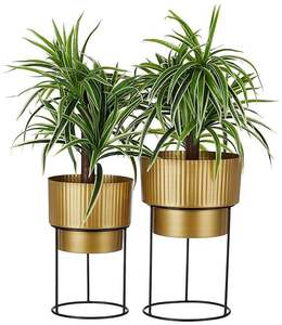 Pots et jardinières élégants pour le jardin, pots à fleurs et jardinières, grande jardinière en métal d'extérieur avec support pour une belle décoration intérieure - Product Image 1