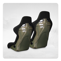 SSCUS Siège de course ergonomique à dossier haut en tissu Kevlar Apex durable, universel, léger (8 kg)