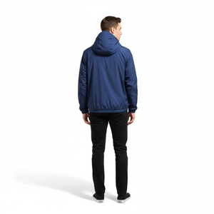 Veste coupe-vent décontractée légère et résistante à l'eau pour l'hiver, service OEM premium, fermeture éclair, col montant, logo personnalisé sur le devant - Product Image 2
