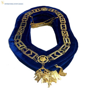 Collar de Cadena Masónico Personalizable de Grado Profesional, Elegante y Duradero, con Pin de Seguridad Bordado, Construcción Premium - Product Image 2