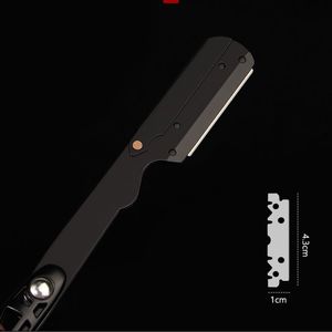 Rasoir à lame unique avec manche en plastique bleu, lame en acier inoxydable, pour usage en salon de coiffure, outil de rasage du visage, logo personnalisé - Product Image 5