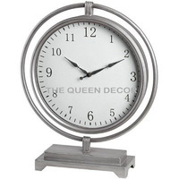 Horloge de bureau décorative pour la maison, en bois brillant et acier inoxydable, horloge de salon, horloge de salle à manger, horloge de table moderne en métal tendance