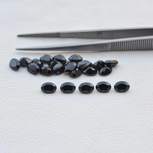 Piedras Preciosas Sueltas Certificadas de Espinela Negra Natural de 5x7 mm, Corte Oval Facetado, Buen Brillo, Piedra de Ónix, Joyería de Moda, Nueva Colección 2026 - Product Image 1