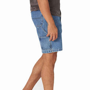 High Quality Cargo <b>Shorts</b> Mens Double Knee Pants Straight Work Jean <b>Trousers</b> Male Denim <b>Shorts</b> for Men Custom - Product Image 2