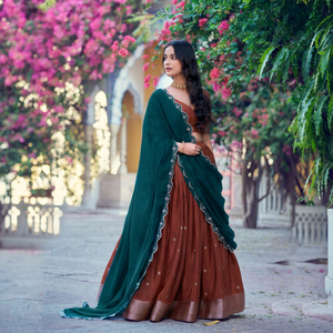 Hot Selling Wedding and Festival Wear <b>Women</b> <b>Lehenga</b> Choli Embroidery Work Bridal Lehanga Choli for Export - Product Image 1