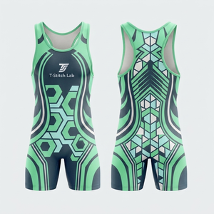 Best Selling Men's Wrestling <b>Singlets</b> Lightweight Printed Technics <b>Weightlifting</b> <b>Singlets</b> New Arrival Customized Logo - Product Image 5