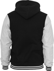 Blouson universitaire homme de haute qualité avec broderie, manches en cuir, personnalisable, style baseball Letterman pour l'hiver - Product Image 2
