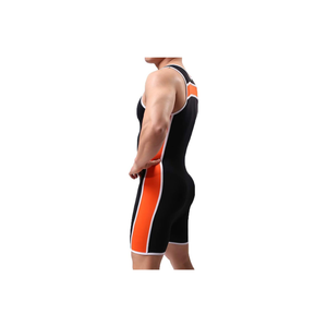 En gros Justaucorps de gymnastique uni pour homme, sans manches, moulant, de compression, unitard, pour l'athlétisme et l'entraînement, personnalisable - Product Image 4