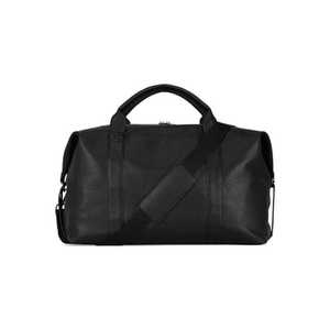 Sac de voyage en cuir véritable, forme tonneau, unisexe, avec bandoulière, fermeture éclair, style classique, marron, durable, 20-35L, rivets - Product Image 3