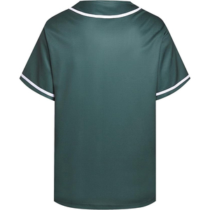 Camiseta de Béisbol Verde Oscuro sin Estampado para Hombre, Ropa Deportiva de Alto Rendimiento, Uniforme de Equipo Personalizado, Camiseta de Entrenamiento Sublimada - Product Image 2