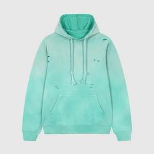 Ensemble de survêtement d'hiver pour homme, à capuche, en molleton bouclette 100% coton épais, coupe ample, avec logo personnalisé sur le devant, respirant - Product Image 1