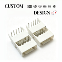 WF PH2.5 2.5mm Pas Blanc Simple Rangée 1x5 Broches Type Wafer avec Baffle et Broches Coudées à 90 Degrés pour Éclairage LED et Câblage d'Appareils