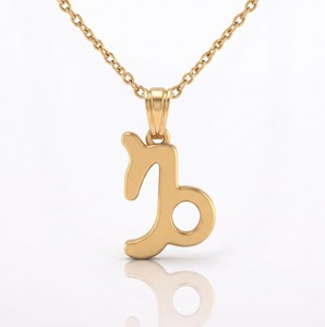 Collier Signe Astrologique Capricorne Plaqué Or Argent 925 Pendentifs et Breloques Astrologiques Fins Collier Pierre de Naissance Cadeau Fiançailles - Product Image 1