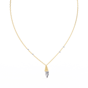 Pendentif en diamants cultivés en laboratoire certifié Igi, symétrie: excellent pendentif diamant glamour avec chaîne - Product Image 3