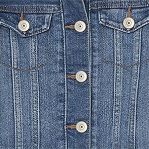 Women's Plus Size Casual <b>Denim</b> <b>Jacket</b> Varsity Design Breathable Cotton Turn-Down Collar <b>Long</b> Sleeves Button Printed Crop Top - Product Image 5