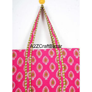 Bolso de playa grande acolchado de algodón bohemio hecho a mano con rayas, para mujer, con asa larga, para llevar al hombro, para fiestas, compras, uso diario - Product Image 4