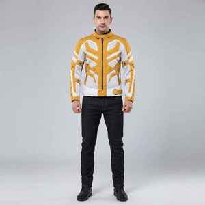 Chaqueta de Motociclista de Lujo para Hombre con Logotipo Personalizado, Chaqueta de Cuero Vintage, Cortavientos, Estilo Urbano, Chaqueta de Motero a la Moda - Product Image 5