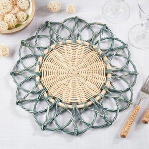 Cane webbing charger plates rattan dinner place <b>mat</b> table <b>mats</b> top quality handweave placemat - Product Image 6