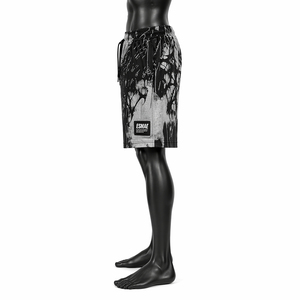 Shorts de bain imprimés pour hommes ESMA, sublimation, séchage rapide, taille élastique, décontractés, motif noir et blanc - Product Image 4